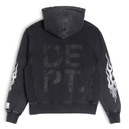 Gallery Dept. Flames Hoodie Black