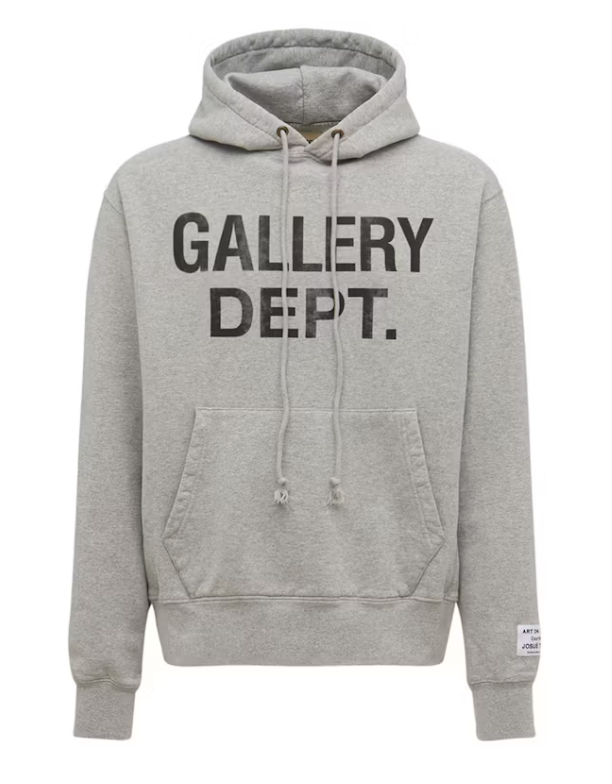 Gallery Dept Center Logo Hoodie Heather Grey/Black