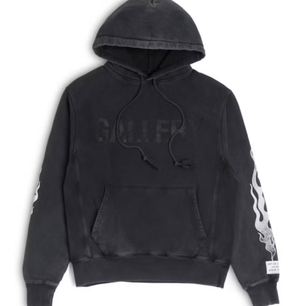 Gallery Dept. Flames Hoodie Black