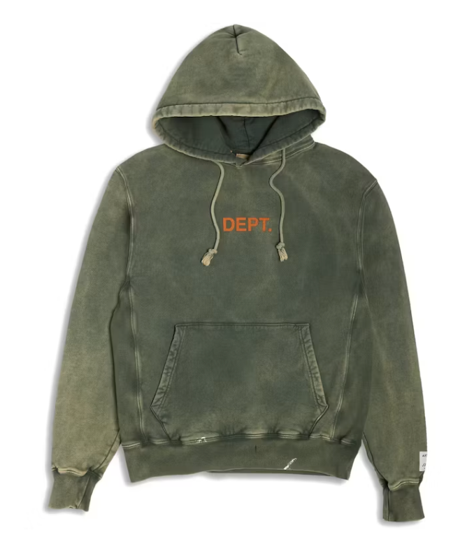 Gallery Dept Center Logo Hoodie Green