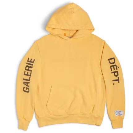 Gallery Dept. ART THAT KILLS Reversible Logo Hoodie Yellow