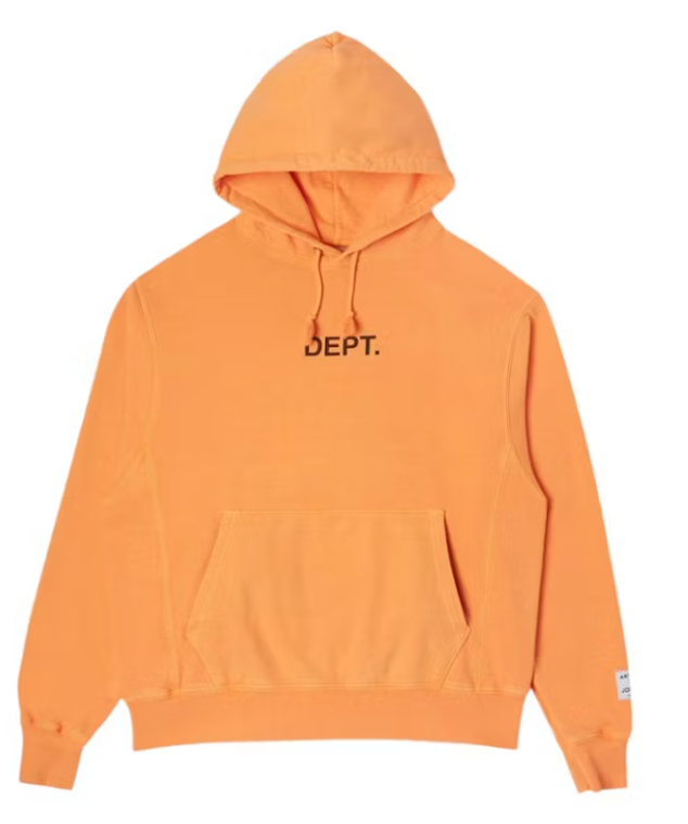 Gallery Dept Logo Hoodie Flo Orange