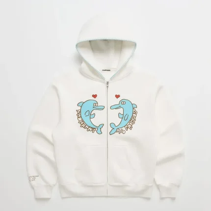 Madhappy & Friends Dolphin Fleece Zip Up Hoodie