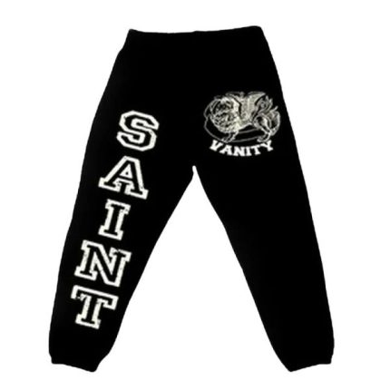 Saint Vanity Black Varsity Sweatpants Classic Fit