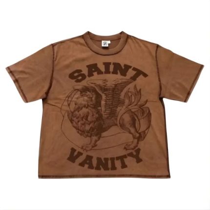 Saint Vanity Brown Classic Logo Griffin Tee