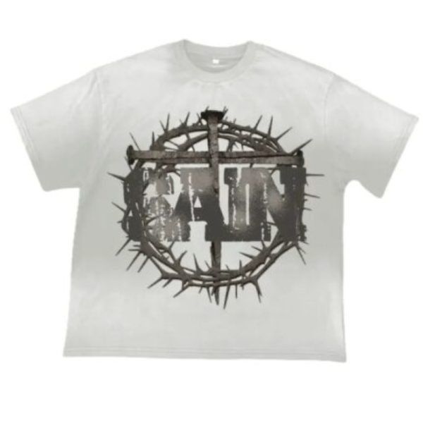 Saint Vanity Saint Light Grey Graphic Tee