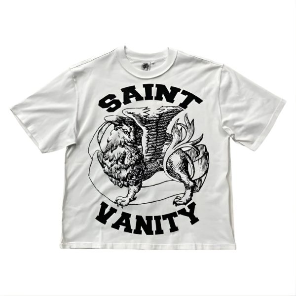 Saint Vanity White Classic Logo Griffin Tee Saint Vanity White Classic Logo Griffin Tee
