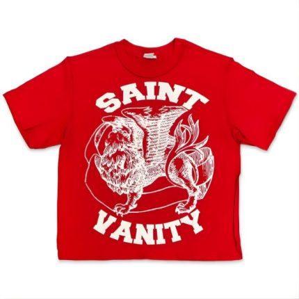 Saint Vanity White Logo Red Graphic Tee