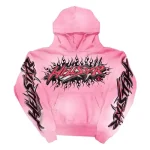 Pink Black Hellstar Brainwashed Without Brain Hoodie