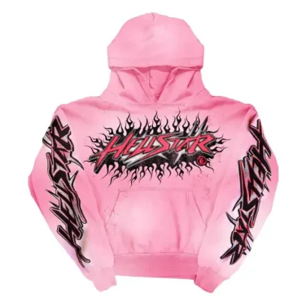 Pink Black Hellstar Brainwashed Without Brain Hoodie