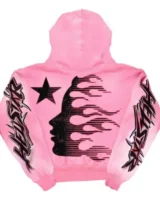 Pink Black Hellstar Brainwashed Without Brain Hoodie