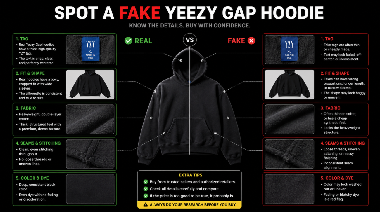 How to Spot a Fake Yeezy Gap Hoodie: Authenticity Checklist