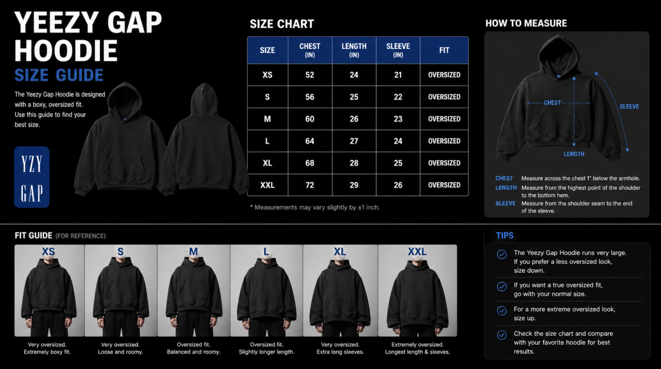 Yeezy Gap Hoodie Size Guide: How to Choose the Right Fit