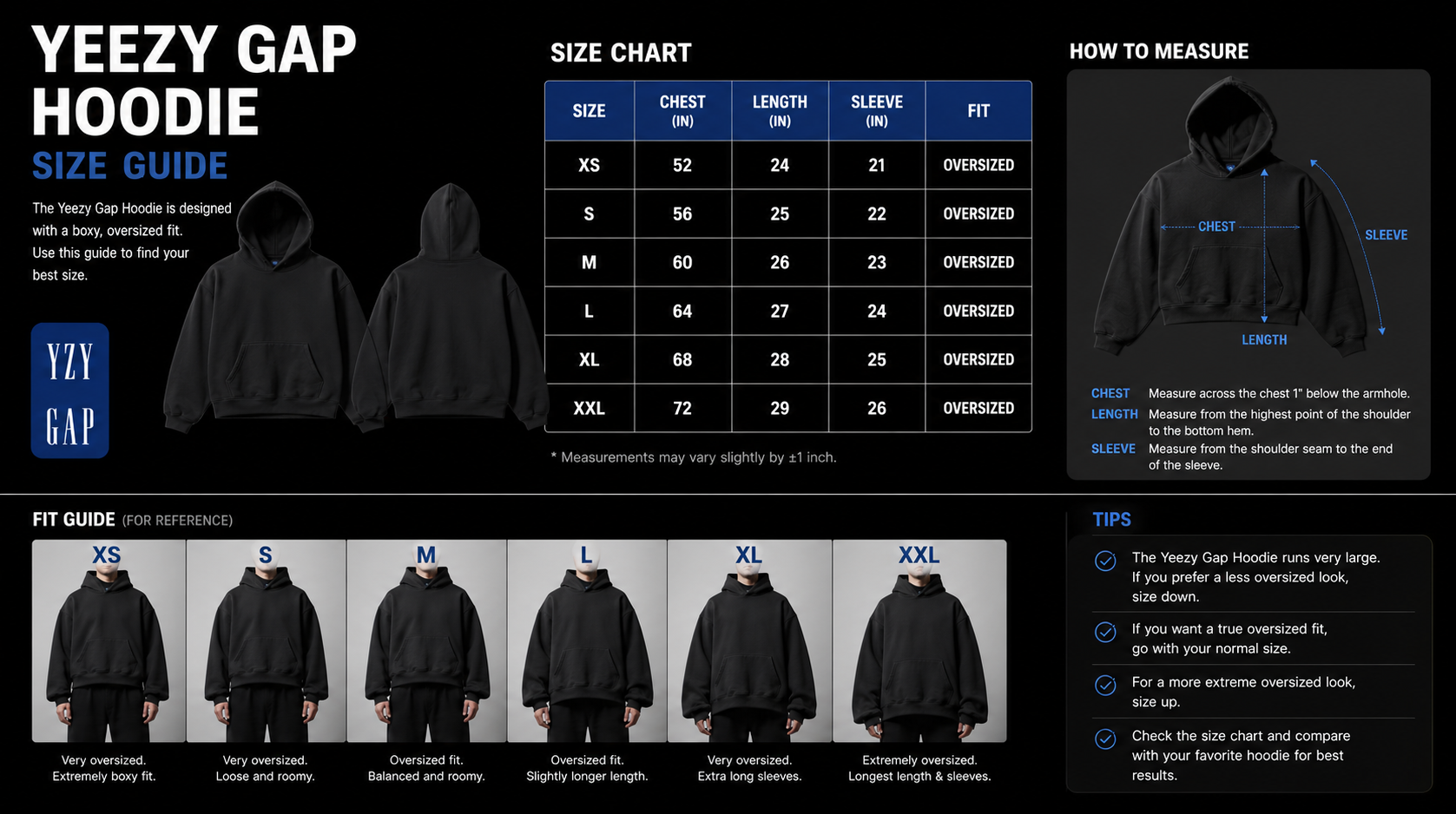 Yeezy Gap Hoodie Size Guide: How to Choose the Right Fit