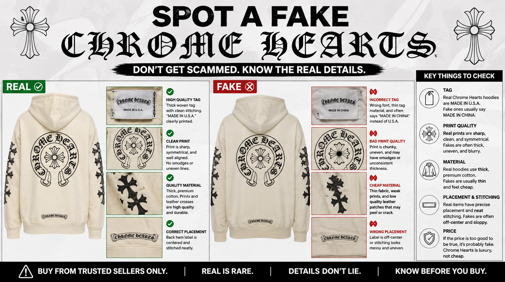 How to Spot a Fake Chrome Hearts Hoodie — 8 Authentication Checks