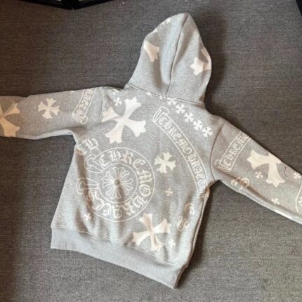 Chrome Hearts Embroidery Gray Hoodie