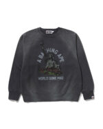 Bape Destroy Washed Effect Relaxed Fit Crewneck Sweatshirt