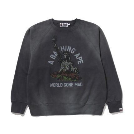 Bape Destroy Washed Effect Relaxed Fit Crewneck Sweatshirt
