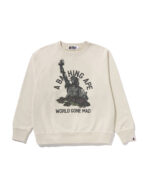 Bape Destroy Washed Effect Relaxed Fit Crewneck Sweatshirt