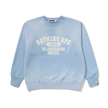 Bape Destroy Washed Effect Relaxed Fit Crewneck Sweatshirt