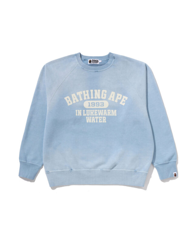 Bape Destroy Washed Effect Relaxed Fit Crewneck Sweatshirt