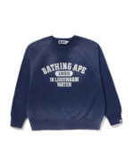 Bape Destroy Washed Effect Relaxed Fit Crewneck Sweatshirt