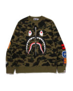 Bape 1st Camo Shark Crewneck Sweatshirt