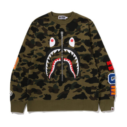 Bape 1st Camo Shark Crewneck Sweatshirt