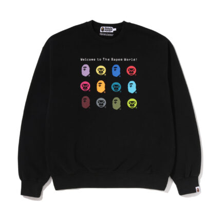 Heavy Washed Multi Milo Logo Relaxed Fit Crewneck Sweatshirt