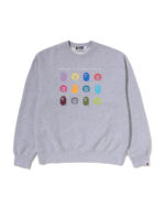 Heavy Washed Multi Milo Logo Relaxed Fit Crewneck Sweatshirt