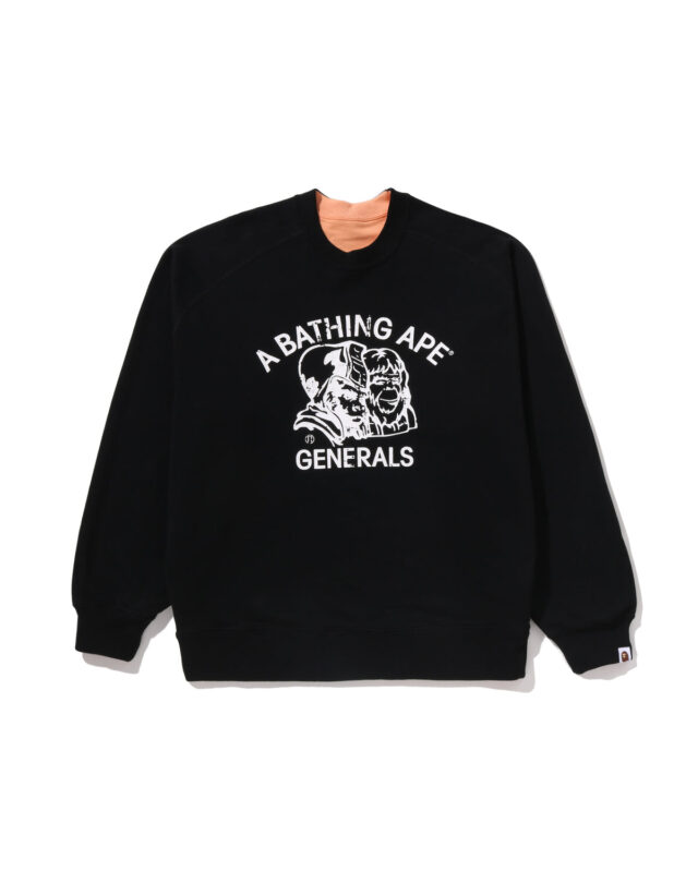 BAPE Logo Reversible Loose Fit Crewneck Sweatshirt