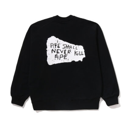 BAPE Logo Reversible Loose Fit Crewneck Sweatshirt