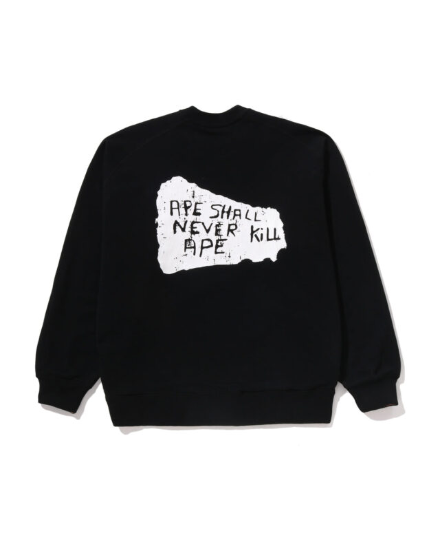 BAPE Logo Reversible Loose Fit Crewneck Sweatshirt