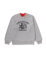 BAPE Logo Reversible Loose Fit Crewneck Sweatshirt