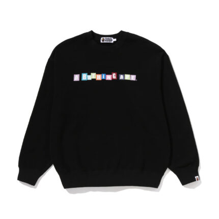 Bathing Ape Logo Relaxed Fit Crewneck Sweatshirt