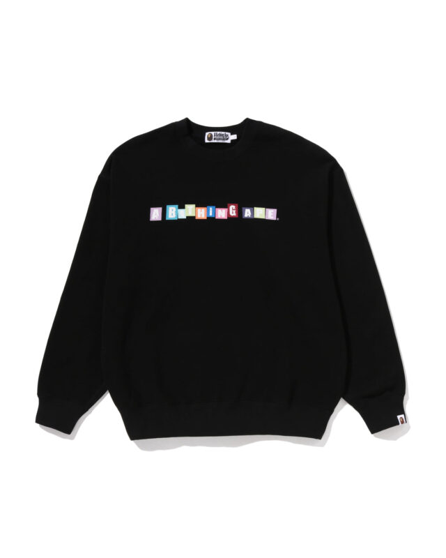 Bathing Ape Logo Relaxed Fit Crewneck Sweatshirt