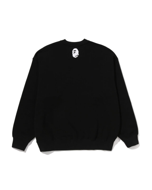 Bathing Ape Logo Relaxed Fit Crewneck Sweatshirt