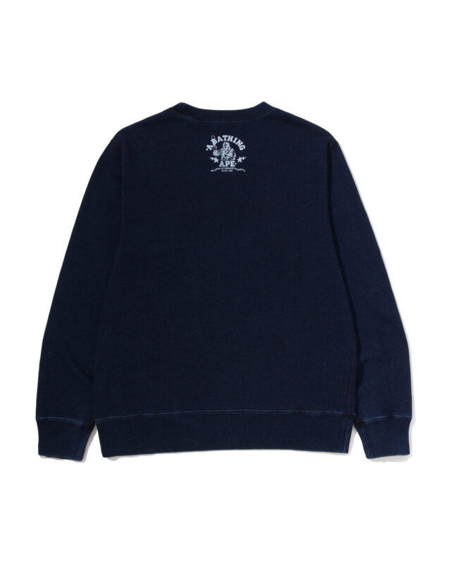Bape College Indigo Crewneck Sweatshirts