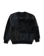 BAPE Black Fabric Patchwork Sweatshirt