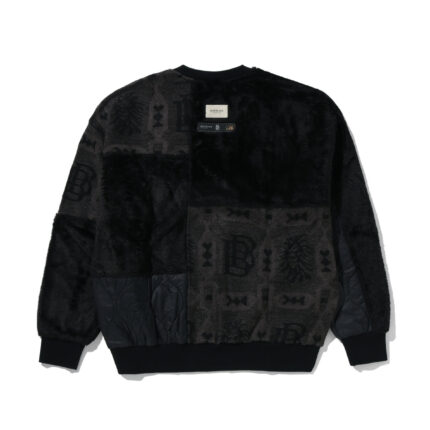 BAPE Black Fabric Patchwork Sweatshirt