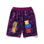 Camouflage Purple Bape Shark Shorts