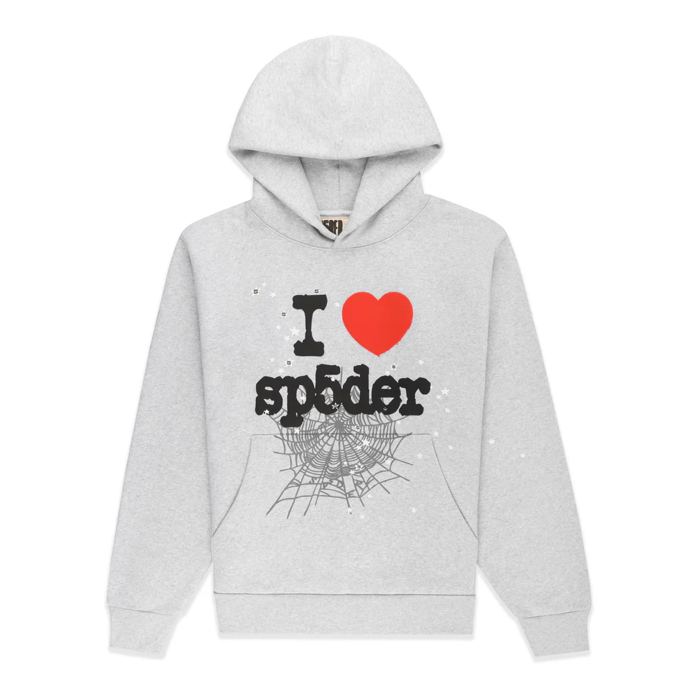 Sp5der Souvenir Hoodie Heather Grey Sp5der Souvenir Hoodie Heather Grey